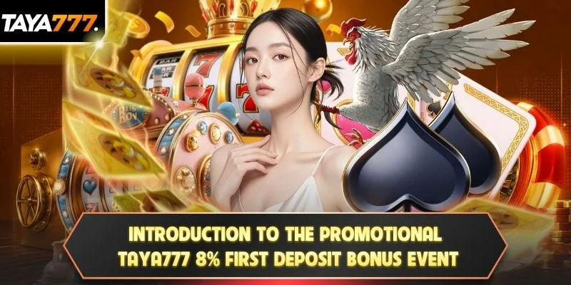 Introduction to the promotional TAYA777 8% first deposit bonus event