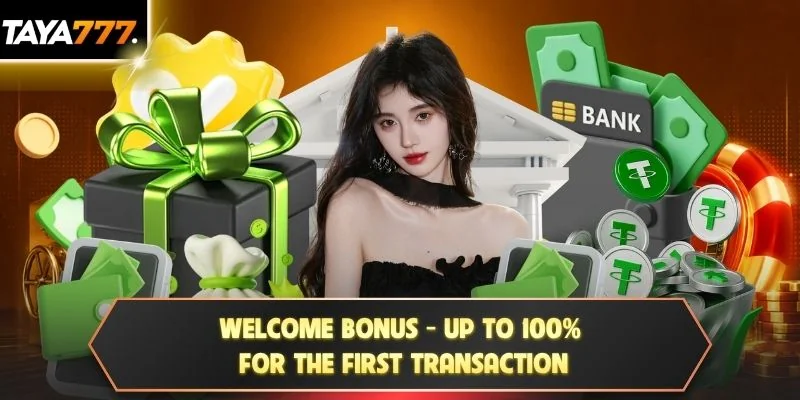 Welcome bonus - up to 100% for the first transaction